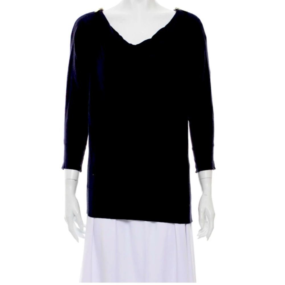 — MICHAEL KORS — Cowl‎ Neck 3/4 Sleeve Top XS